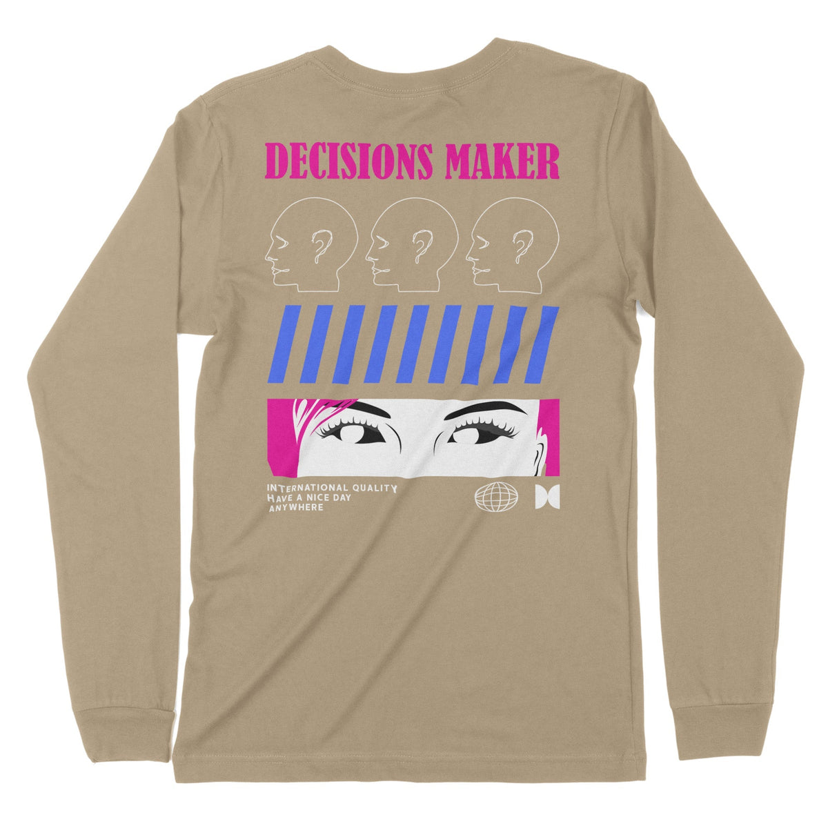 Decision Maker | Back Print | Long-Sleeve T-Shirt | Premium Quality St Chroma Clothing