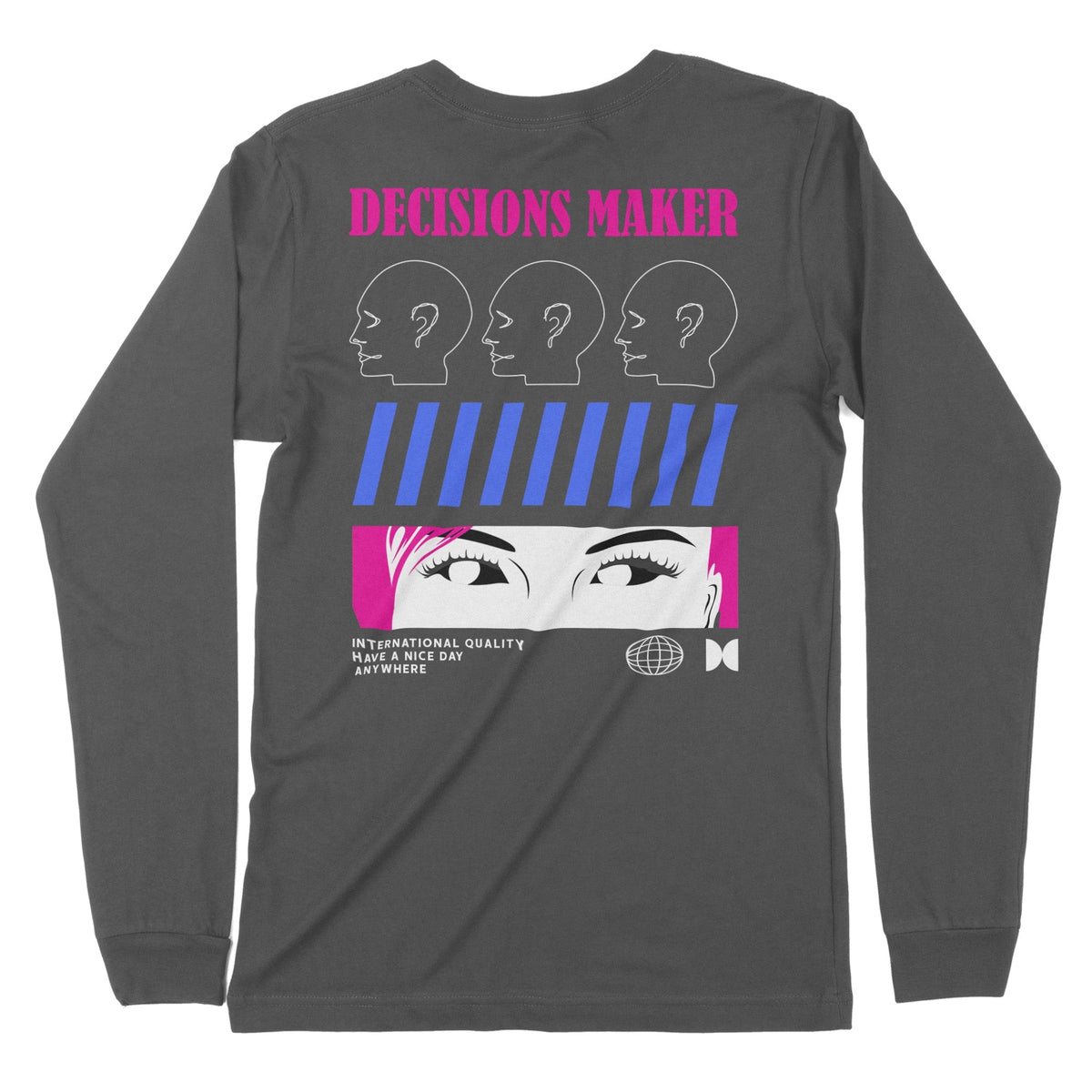 Decision Maker | Back Print | Long-Sleeve T-Shirt | Premium Quality St Chroma Clothing