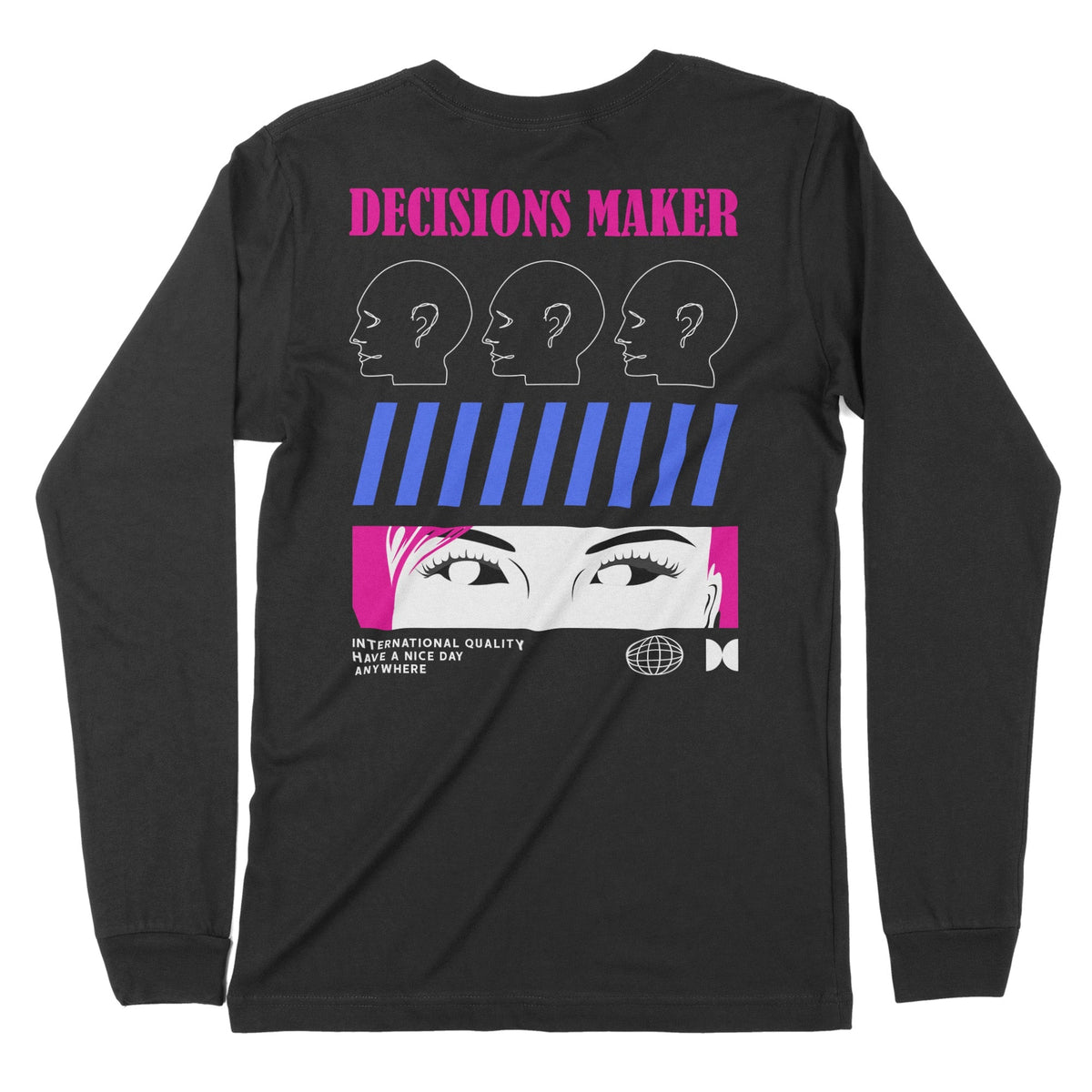 Decision Maker | Back Print | Long-Sleeve T-Shirt | Premium Quality St Chroma Clothing