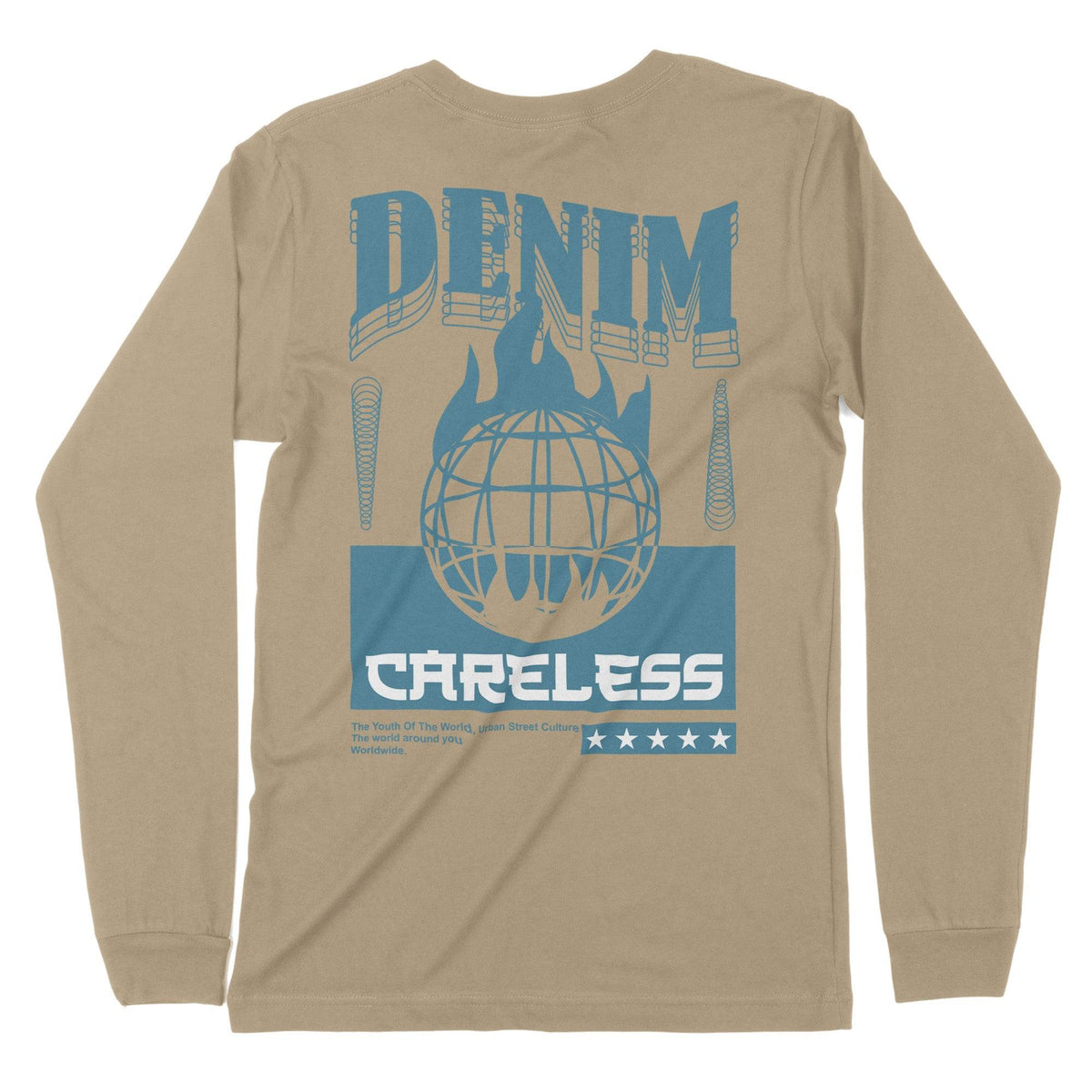 Denim | Back Print | Long-Sleeve T-Shirt | Premium Quality Streetwear Chroma Clothing