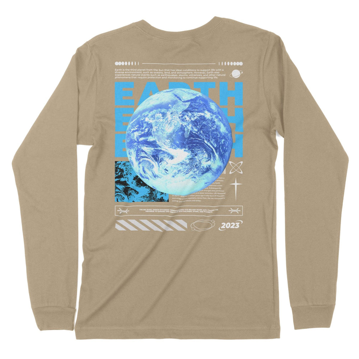 Earth | Back Print | Long-Sleeve T-Shirt | Premium Quality Streetwear Chroma Clothing