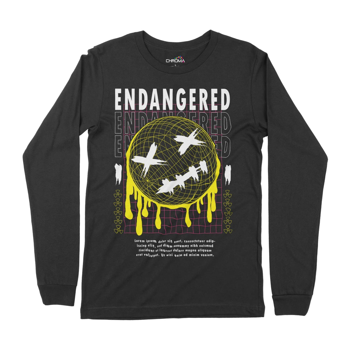 Endangered | Front Print | Long-Sleeve T-Shirt | Premium Quality Stree Chroma Clothing