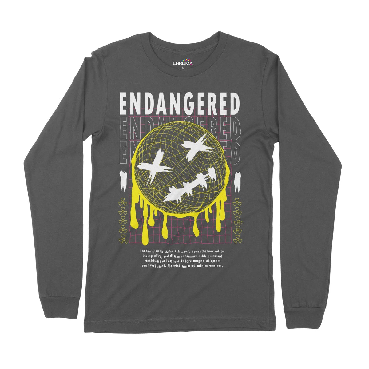 Endangered | Front Print | Long-Sleeve T-Shirt | Premium Quality Stree Chroma Clothing