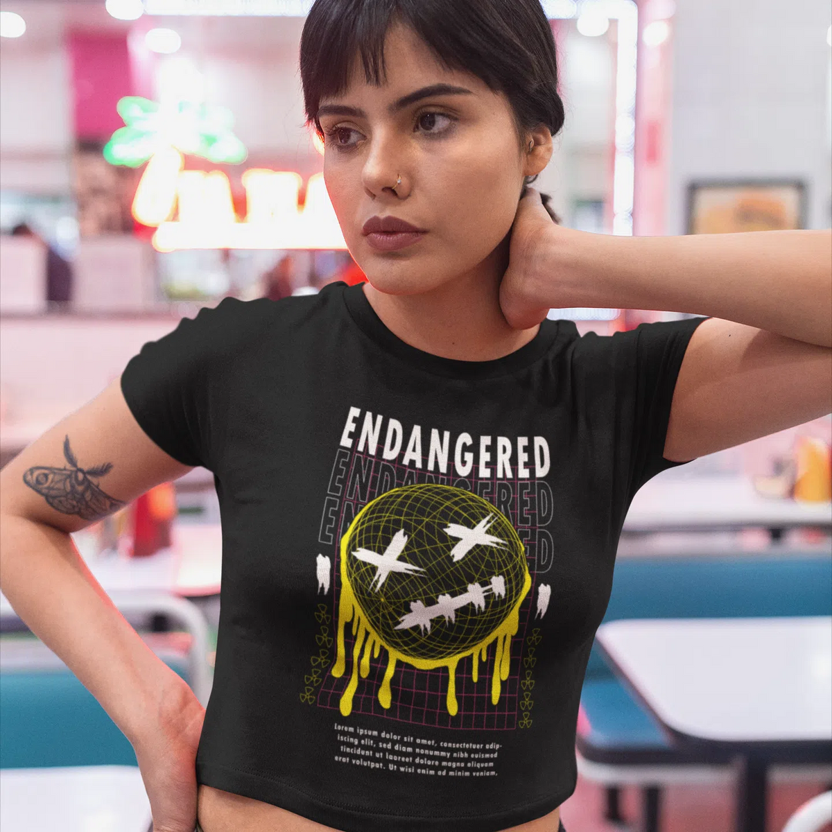 Endangered | Women's Cropped T-Shirt Chroma Clothing