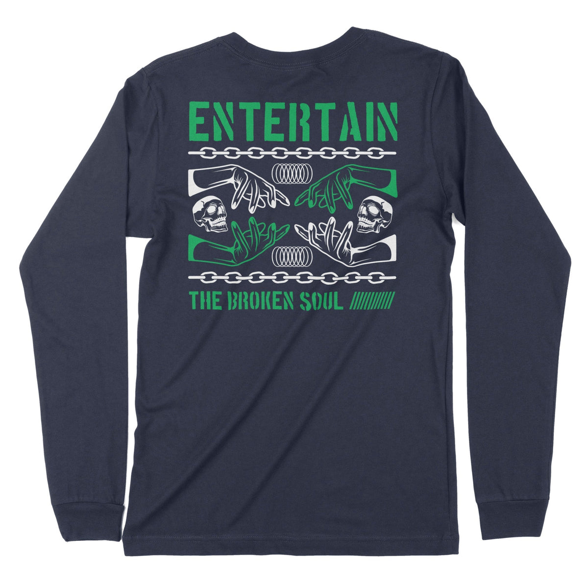 Entertain The Soul | Back Print | Long-Sleeve T-Shirt | Premium Qualit Chroma Clothing