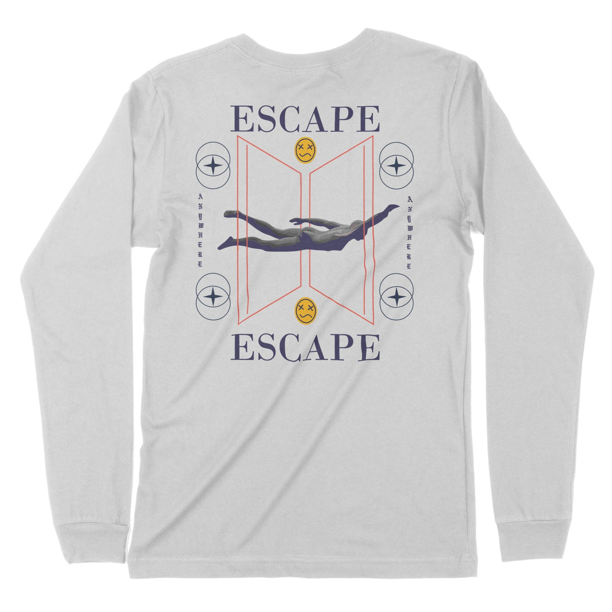 Escape | Back Print | Long-Sleeve T-Shirt | Premium Quality Streetwear Chroma Clothing