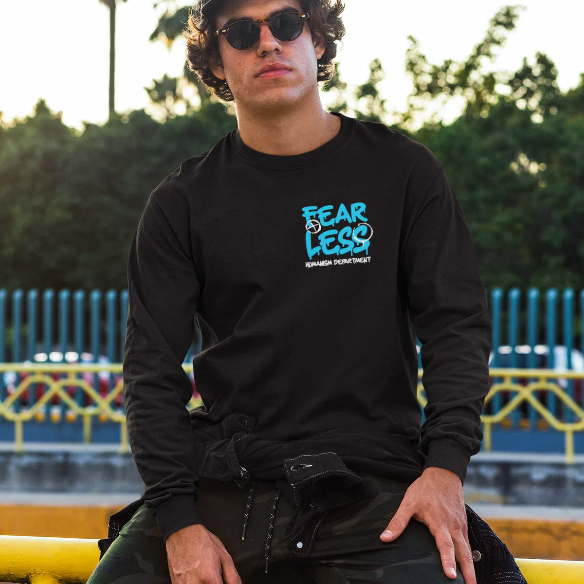 Fear Less | Dual Print | Long-Sleeve T-Shirt | Premium Quality Streetw Chroma Clothing