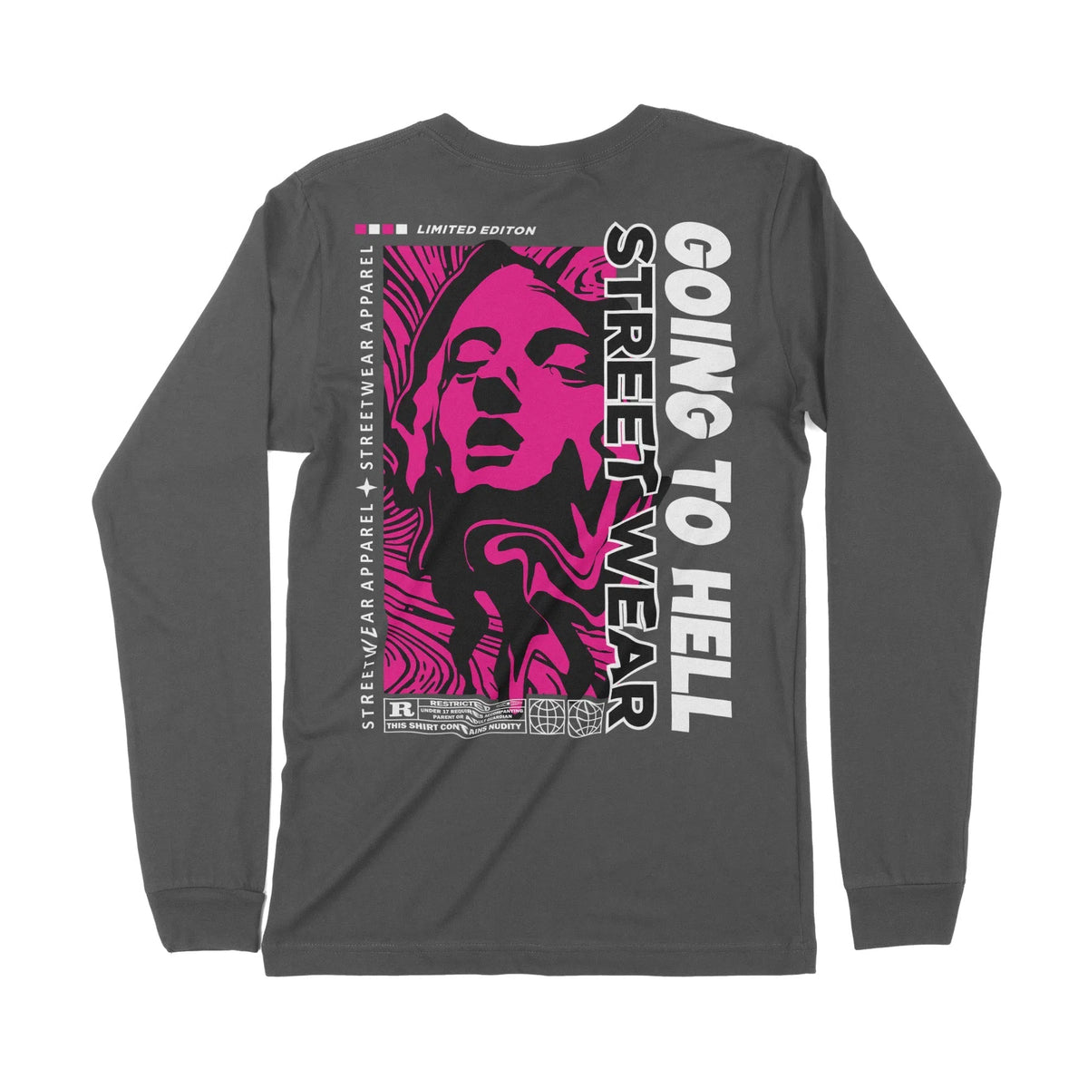 Going To Hell | Back Print | Long-Sleeve T-Shirt | Premium Quality Str Chroma Clothing