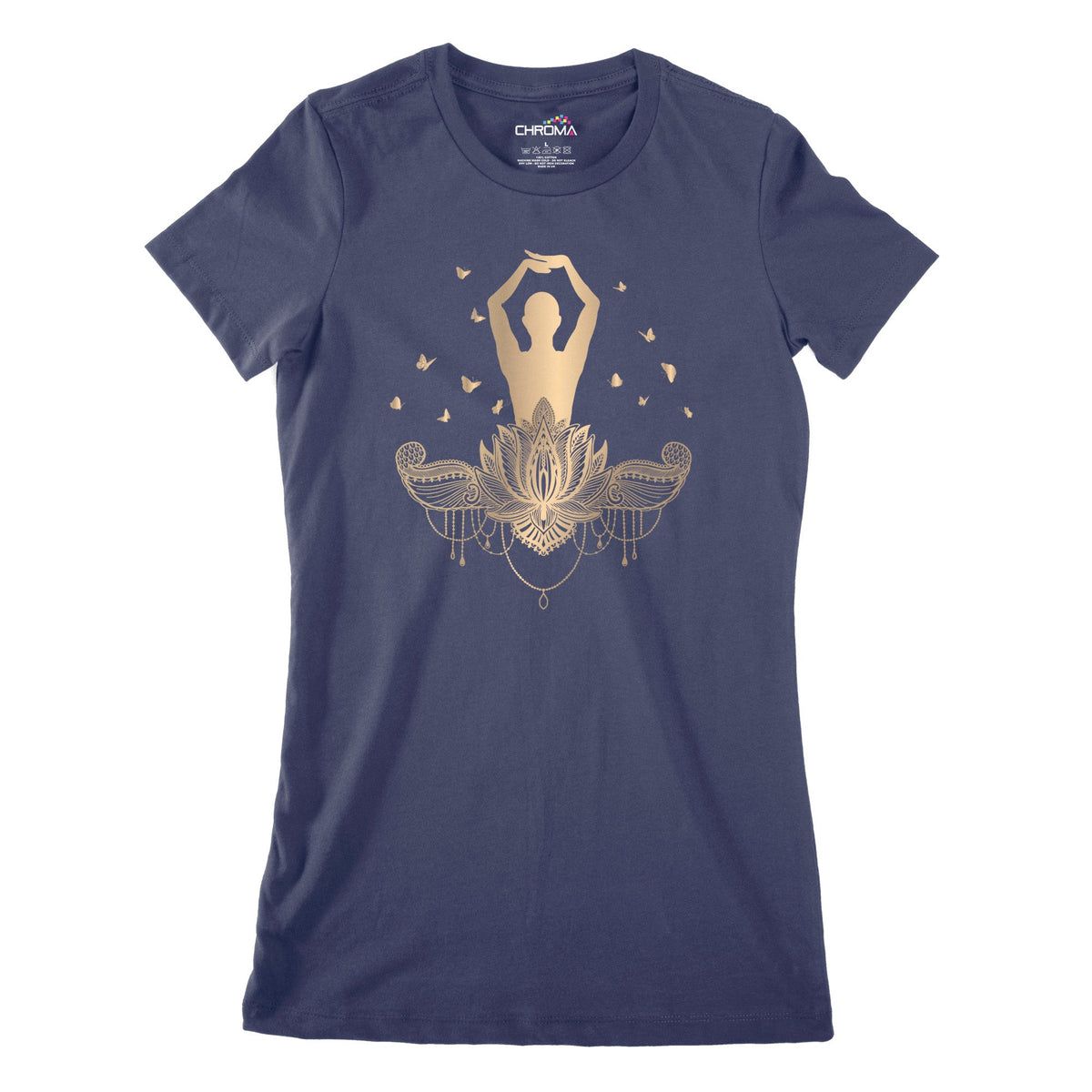 Golden Yoga Women's Classic Fitted T-Shirt Chroma Clothing