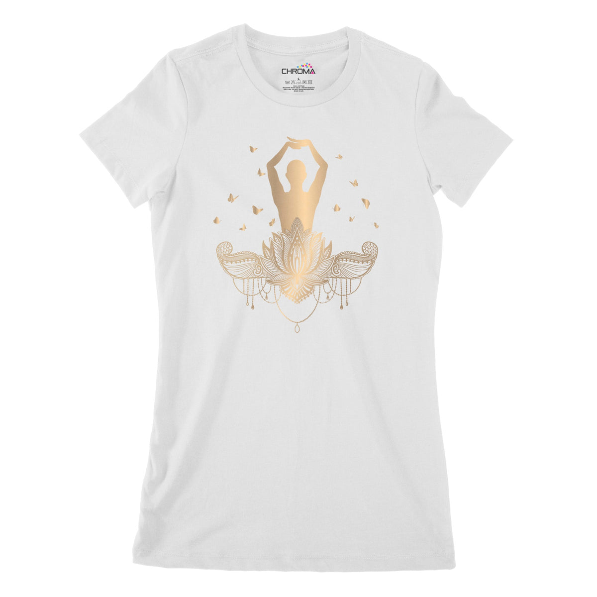 Golden Yoga Women's Classic Fitted T-Shirt Chroma Clothing