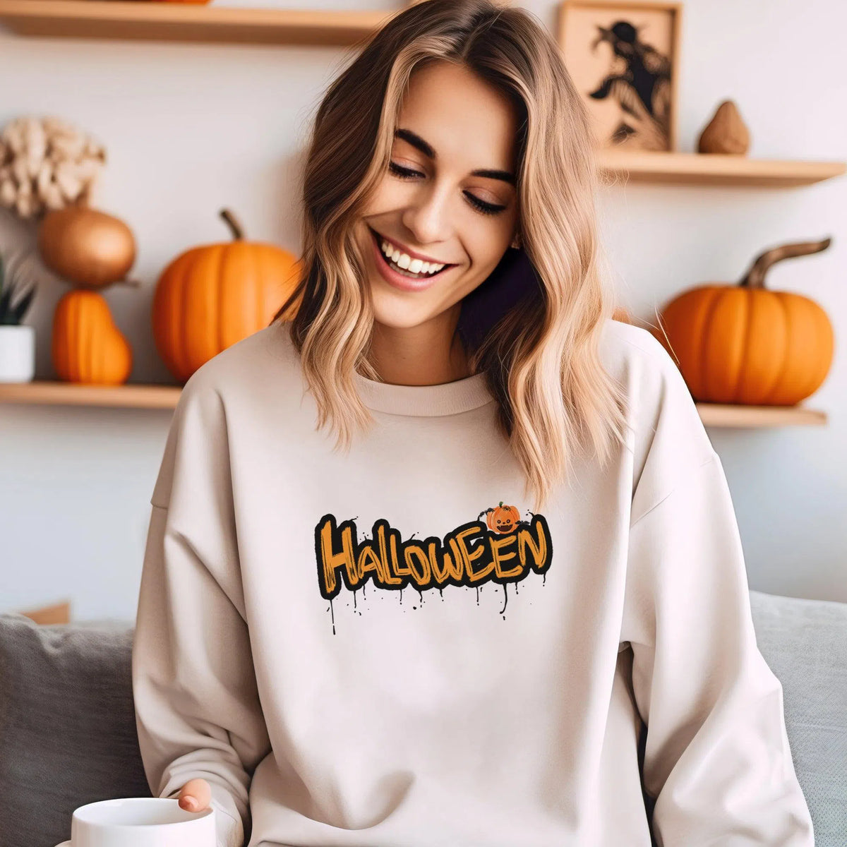 Halloween Time Women's Premium Snug Sweater | Premium Halloween Clothi Chroma Clothing