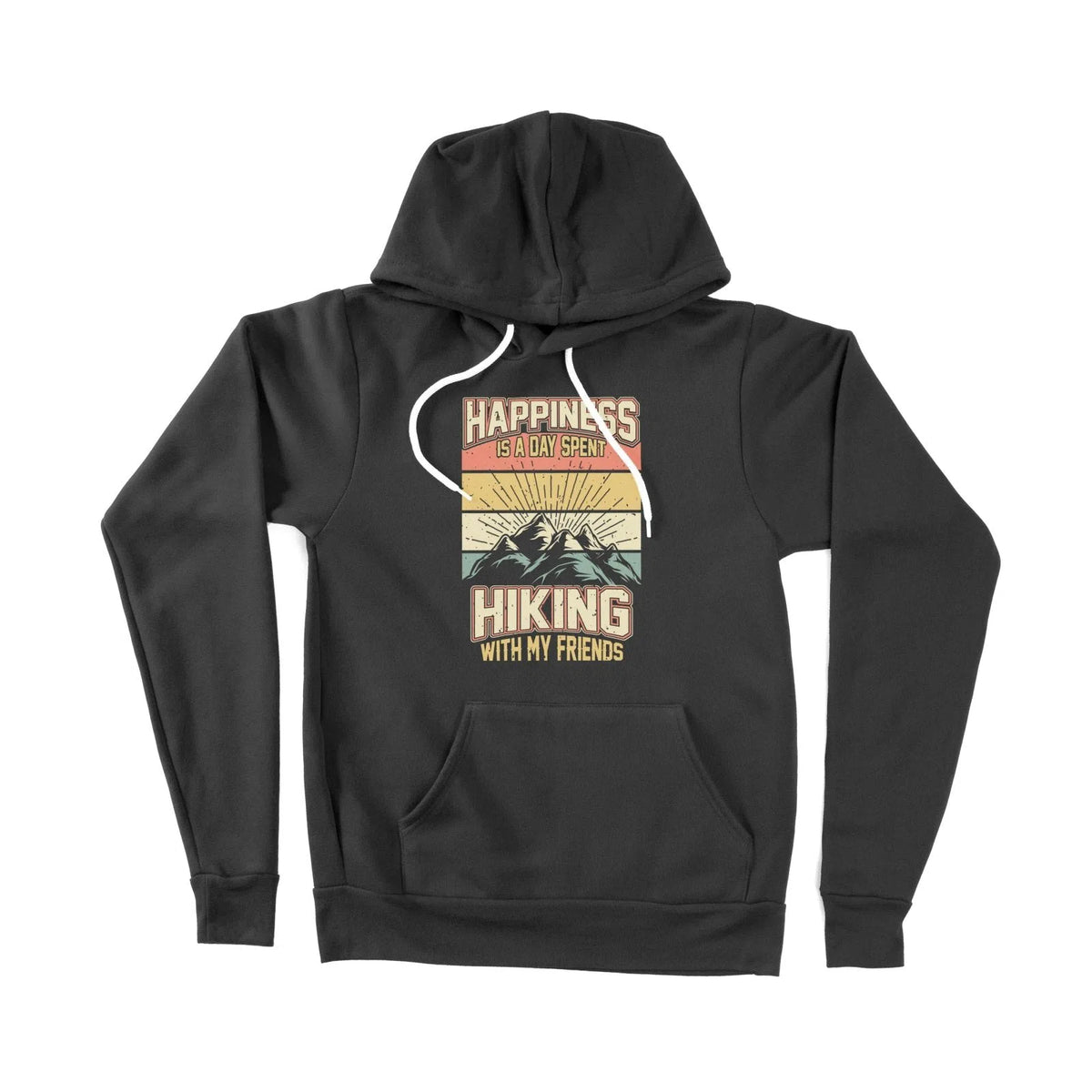 Happiness Is A Day Spent Hiking Unisex Adult Hoodie Chroma Clothing