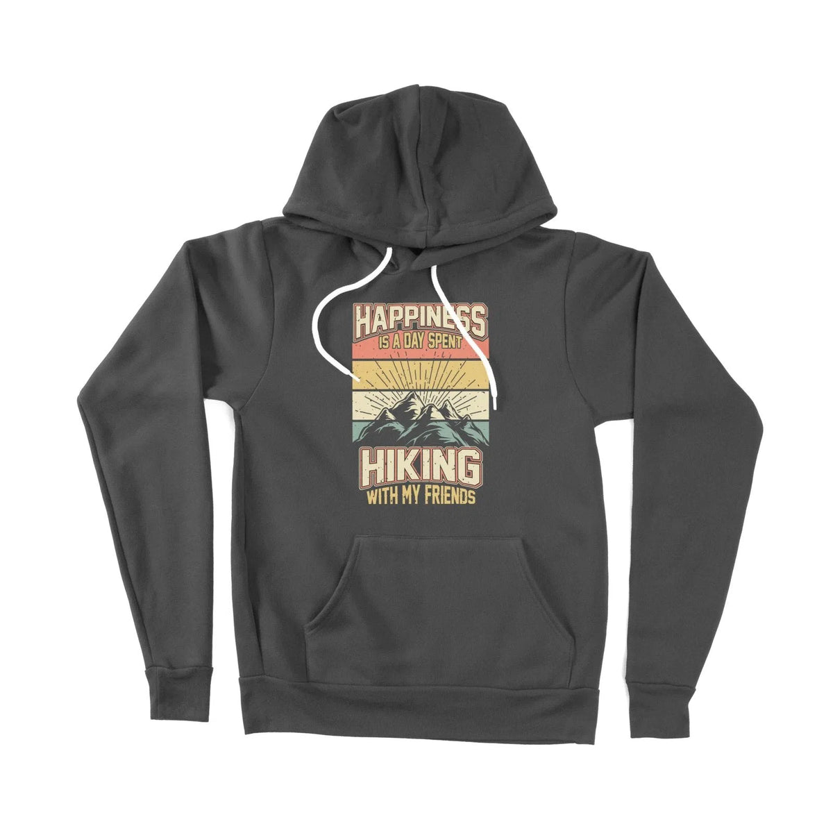 Happiness Is A Day Spent Hiking Unisex Adult Hoodie Chroma Clothing