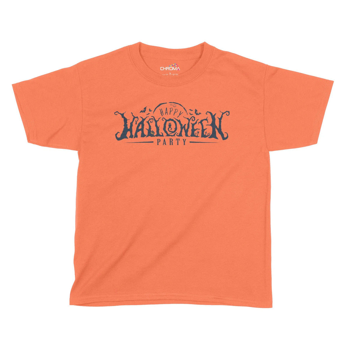 Happy Halloween Party Slogan Kids T-Shirt | Premium Halloween Clothing Chroma Clothing