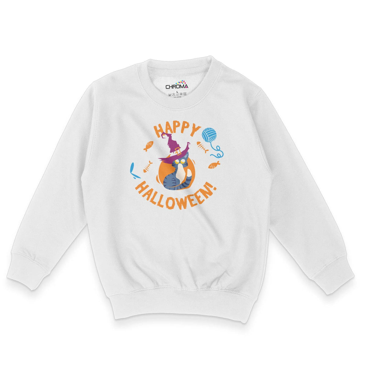 Happy Halloween Unisex Youth Sweatshirt | Premium Halloween Clothing Chroma Clothing