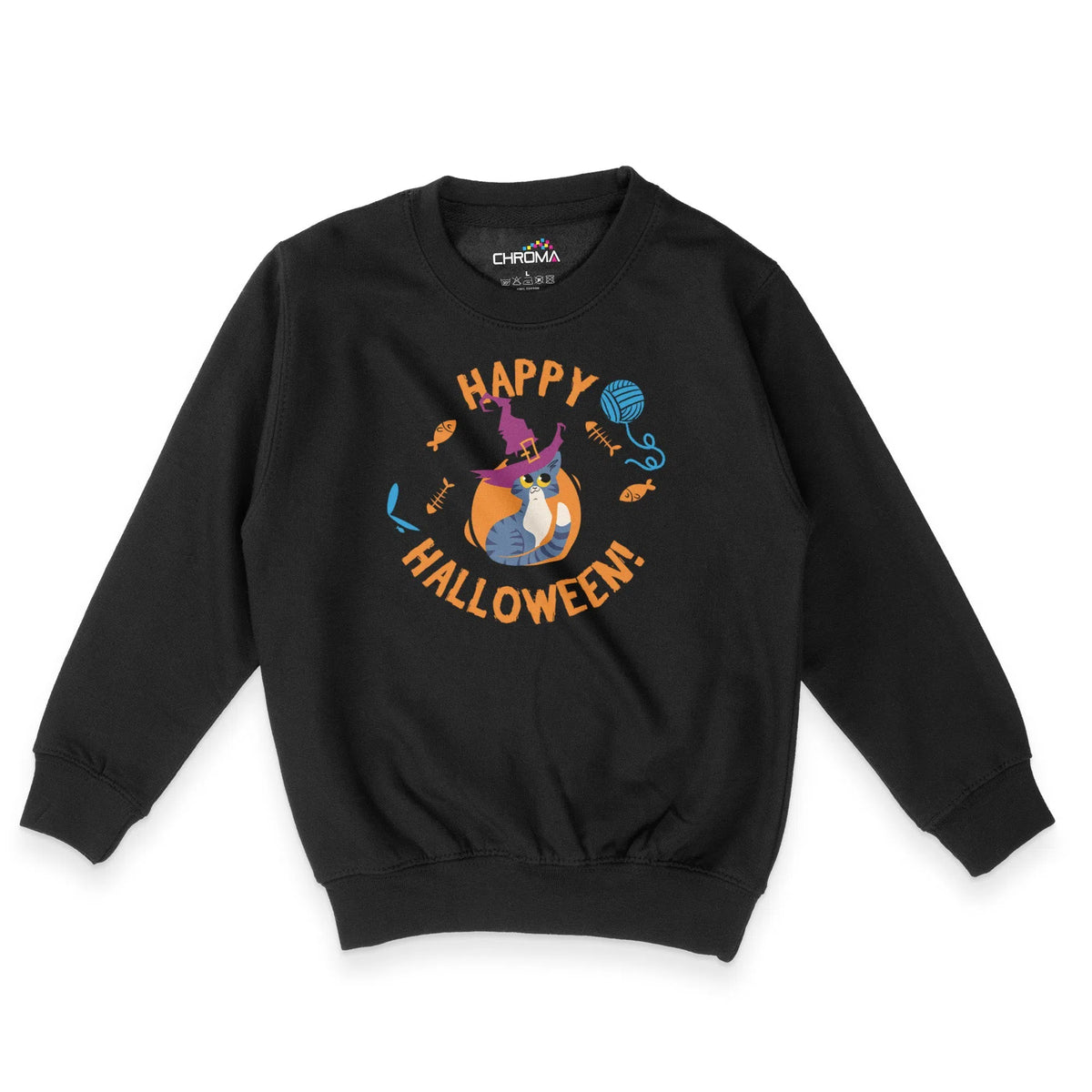 Happy Halloween Unisex Youth Sweatshirt | Premium Halloween Clothing Chroma Clothing