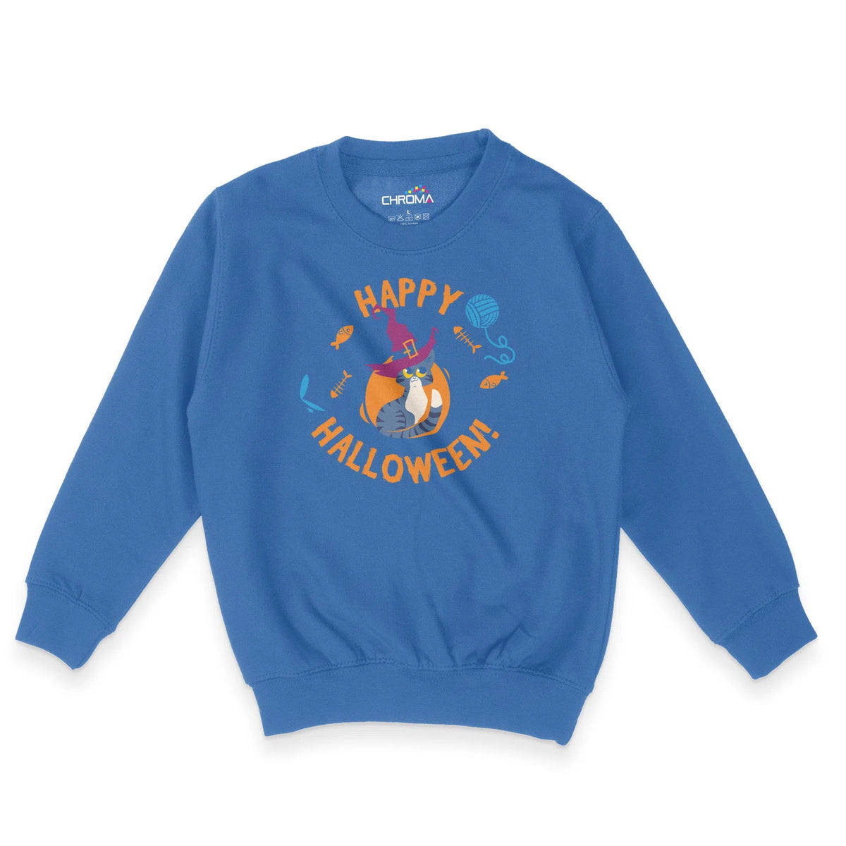 Happy Halloween Unisex Youth Sweatshirt | Premium Halloween Clothing Chroma Clothing