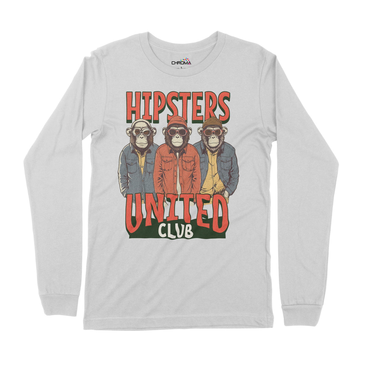 Hipsters United Club | Long-Sleeve T-Shirt | Premium Quality Streetwea Chroma Clothing