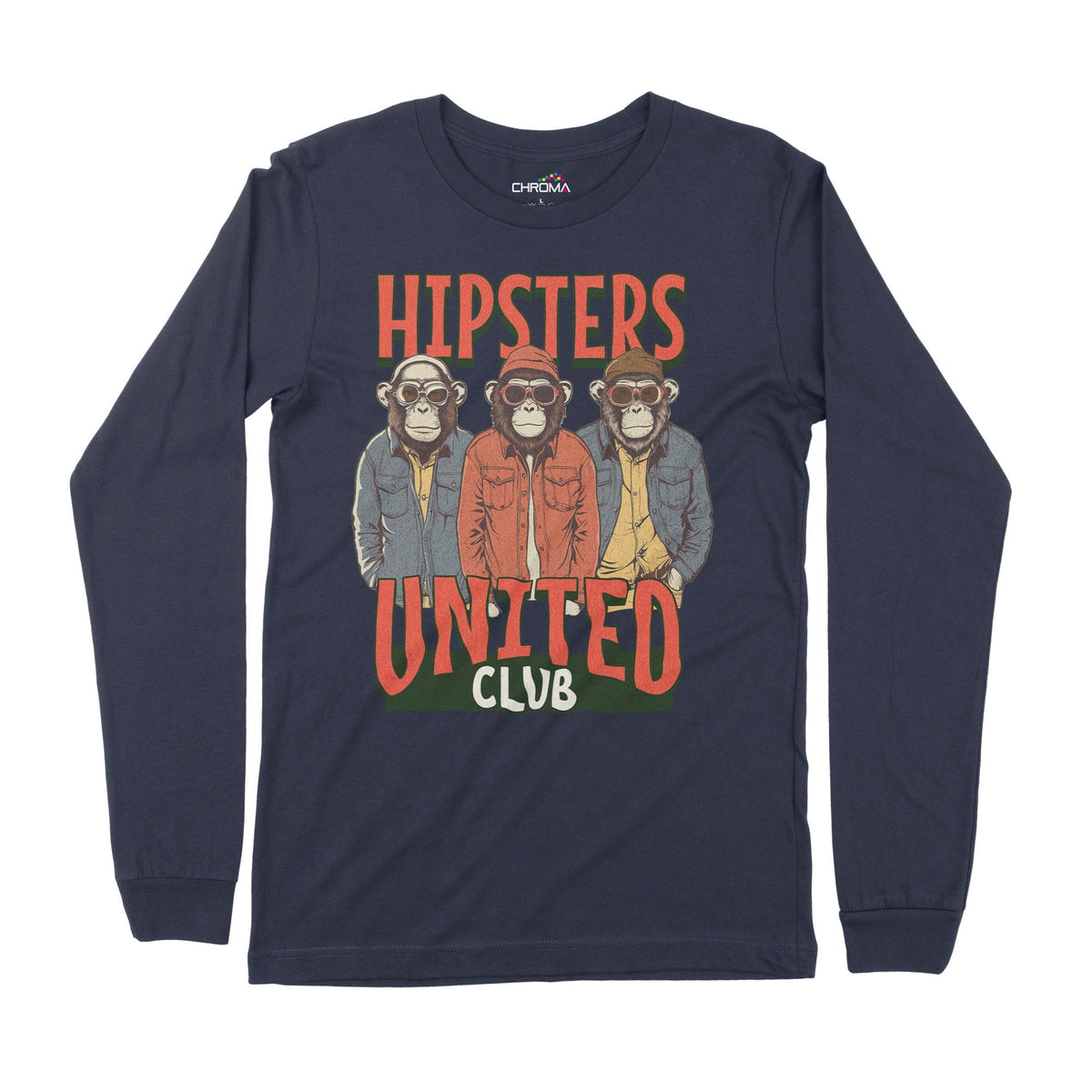 Hipsters United Club | Long-Sleeve T-Shirt | Premium Quality Streetwea Chroma Clothing