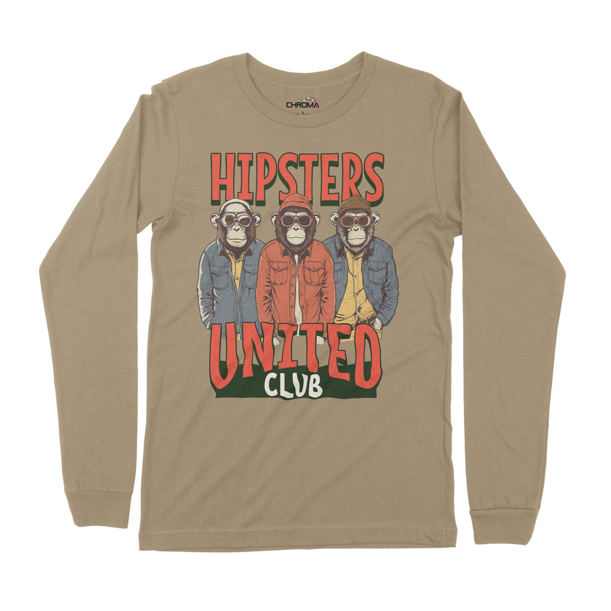 Hipsters United Club | Long-Sleeve T-Shirt | Premium Quality Streetwea Chroma Clothing