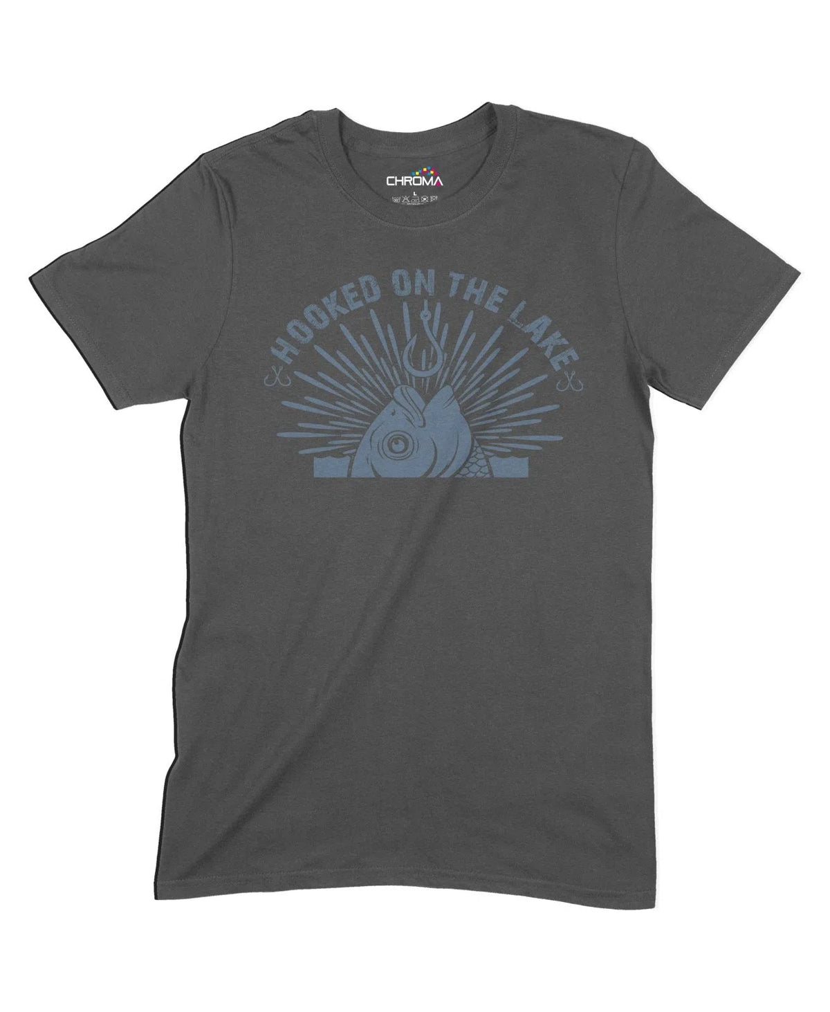 Hooked On The Lake Unisex Adult T-Shirt Chroma Clothing