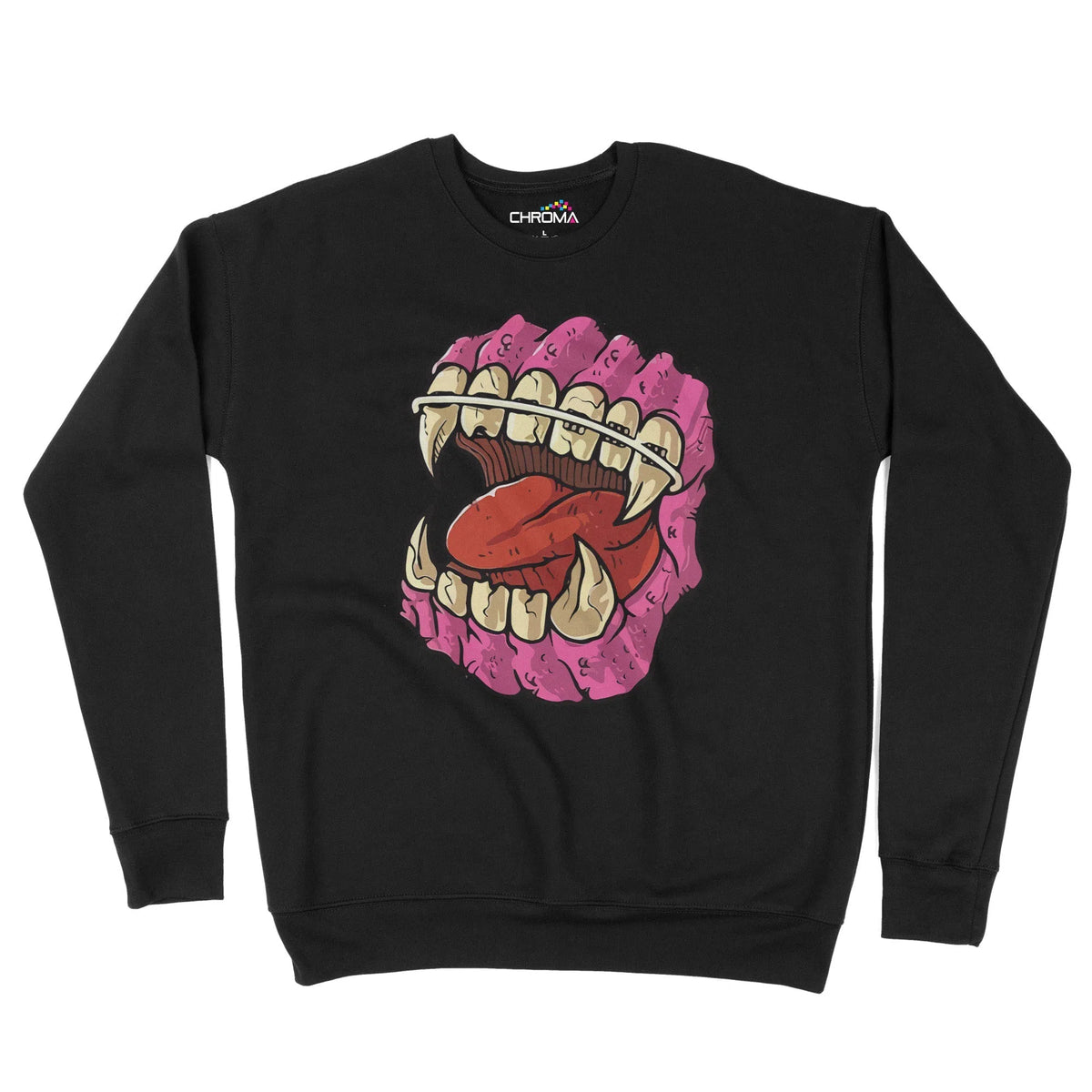 Horror Teeth Halloween Unisex Adult Sweatshirt | Premium Halloween Clo Chroma Clothing