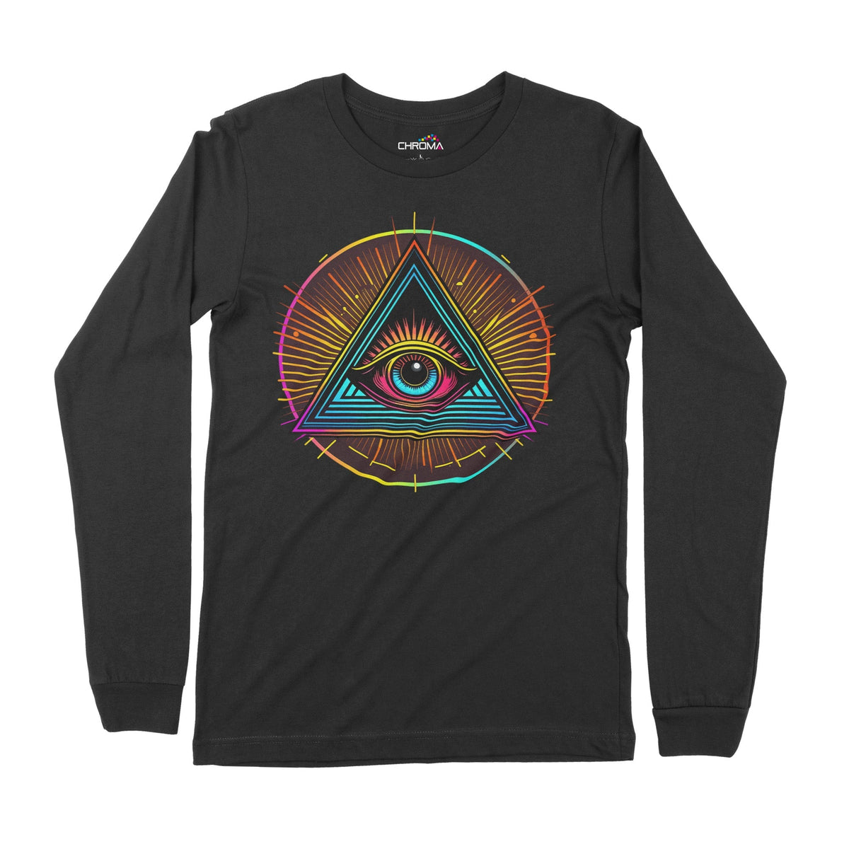 Illuminati Eye Of God | Long-Sleeve T-Shirt | Premium Quality Streetwe Chroma Clothing