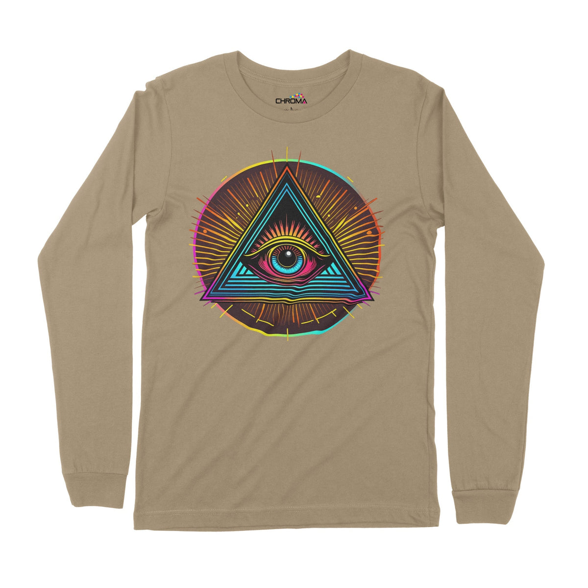 Illuminati Eye Of God | Long-Sleeve T-Shirt | Premium Quality Streetwe Chroma Clothing