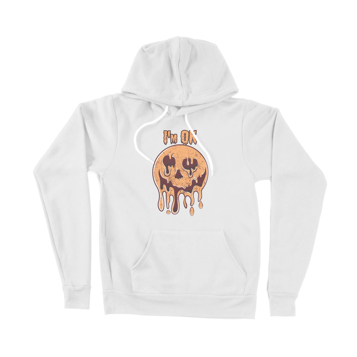 I'M Ok Melting Pumpkin Halloween Unisex Adult Pullover Hoodie | Premiu Chroma Clothing