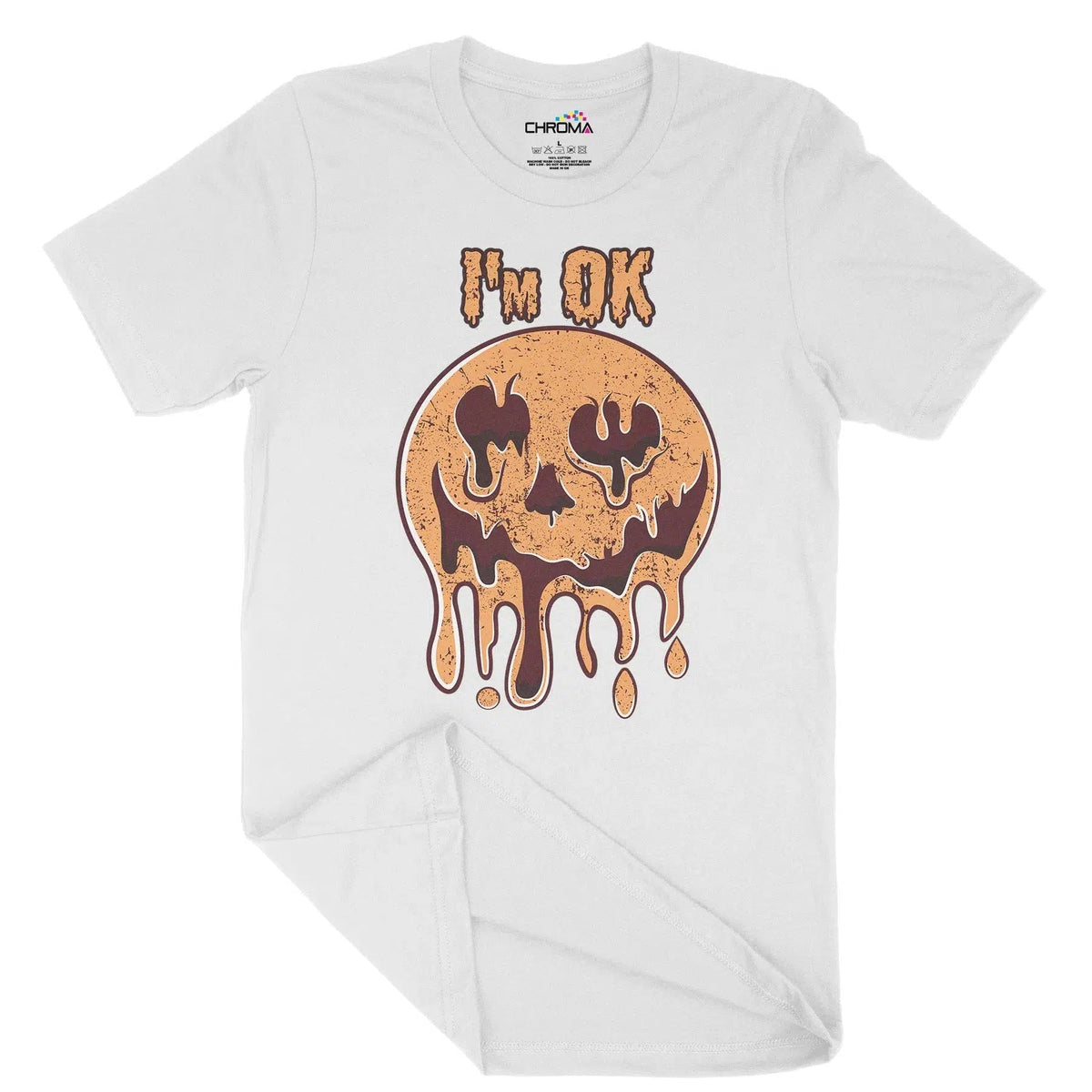 I'M Ok Pumpkin Unisex Adult T-Shirt | Premium Halloween Clothing Chroma Clothing