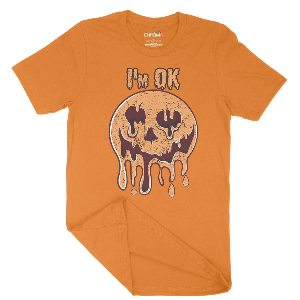 I'M Ok Pumpkin Unisex Adult T-Shirt | Premium Halloween Clothing Chroma Clothing