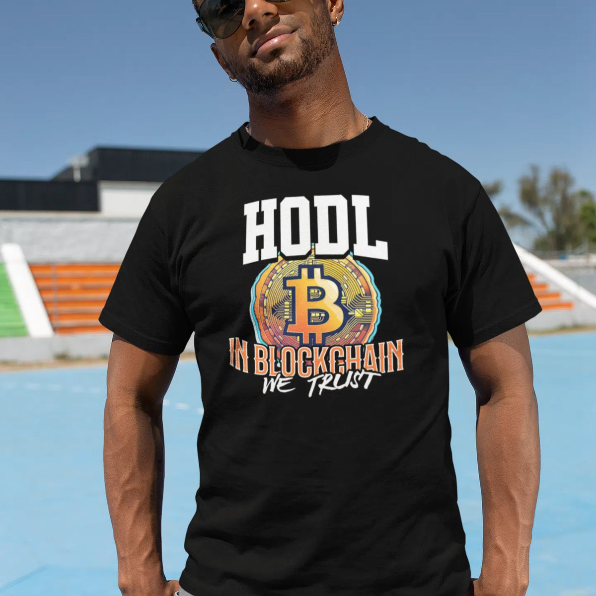 In Blockchain We Trust Unisex Adult T-Shirt Chroma Clothing