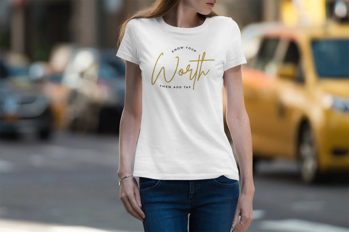 Know Your Worth Women's Classic Fitted T-Shirt Chroma Clothing