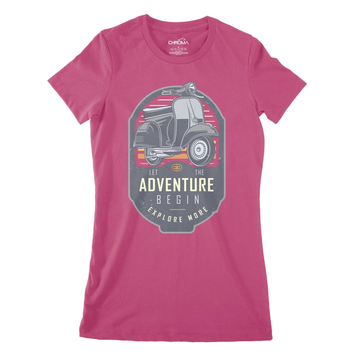 Let The Adventure Begin Women's Classic Fitted T-Shirt Chroma Clothing