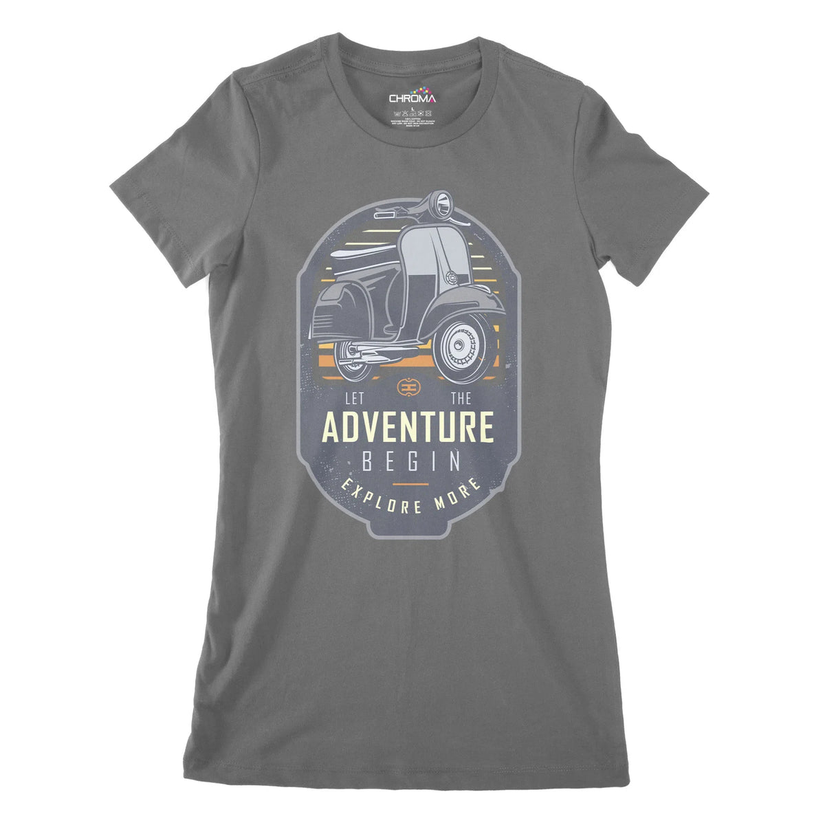 Let The Adventure Begin Women's Classic Fitted T-Shirt Chroma Clothing