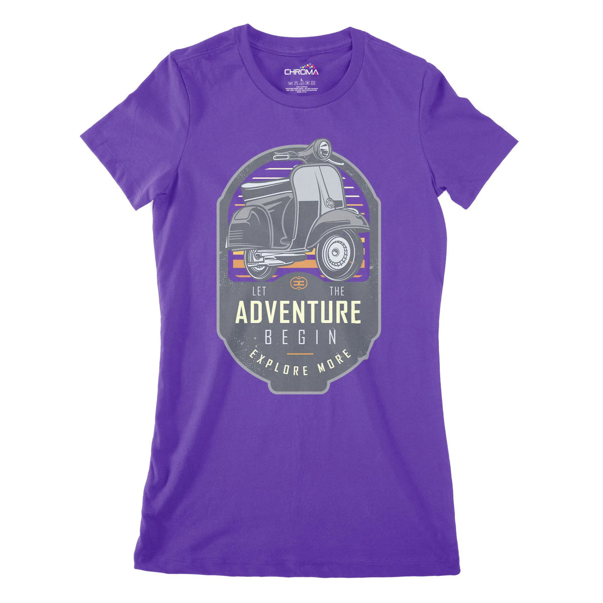 Let The Adventure Begin Women's Classic Fitted T-Shirt Chroma Clothing