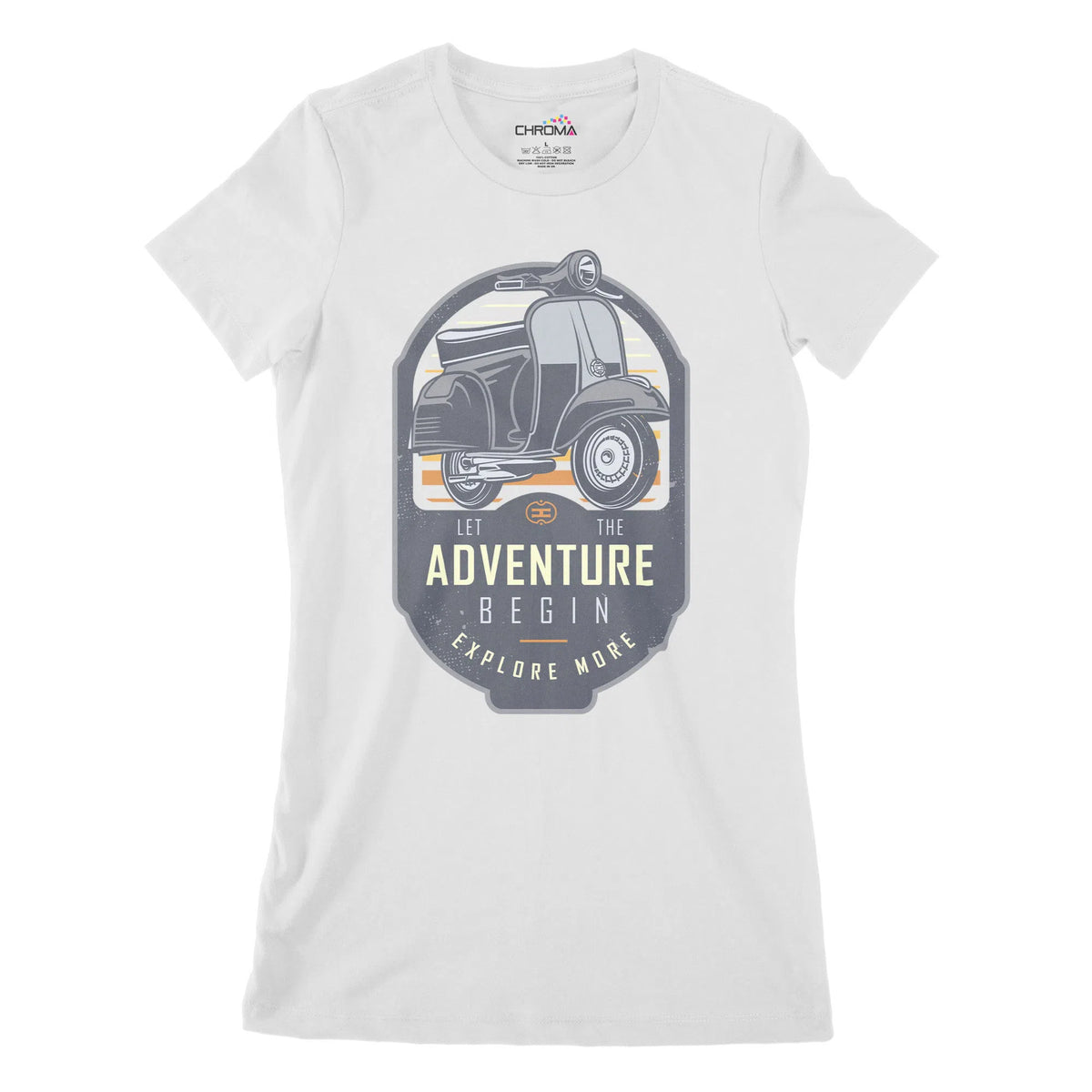 Let The Adventure Begin Women's Classic Fitted T-Shirt Chroma Clothing