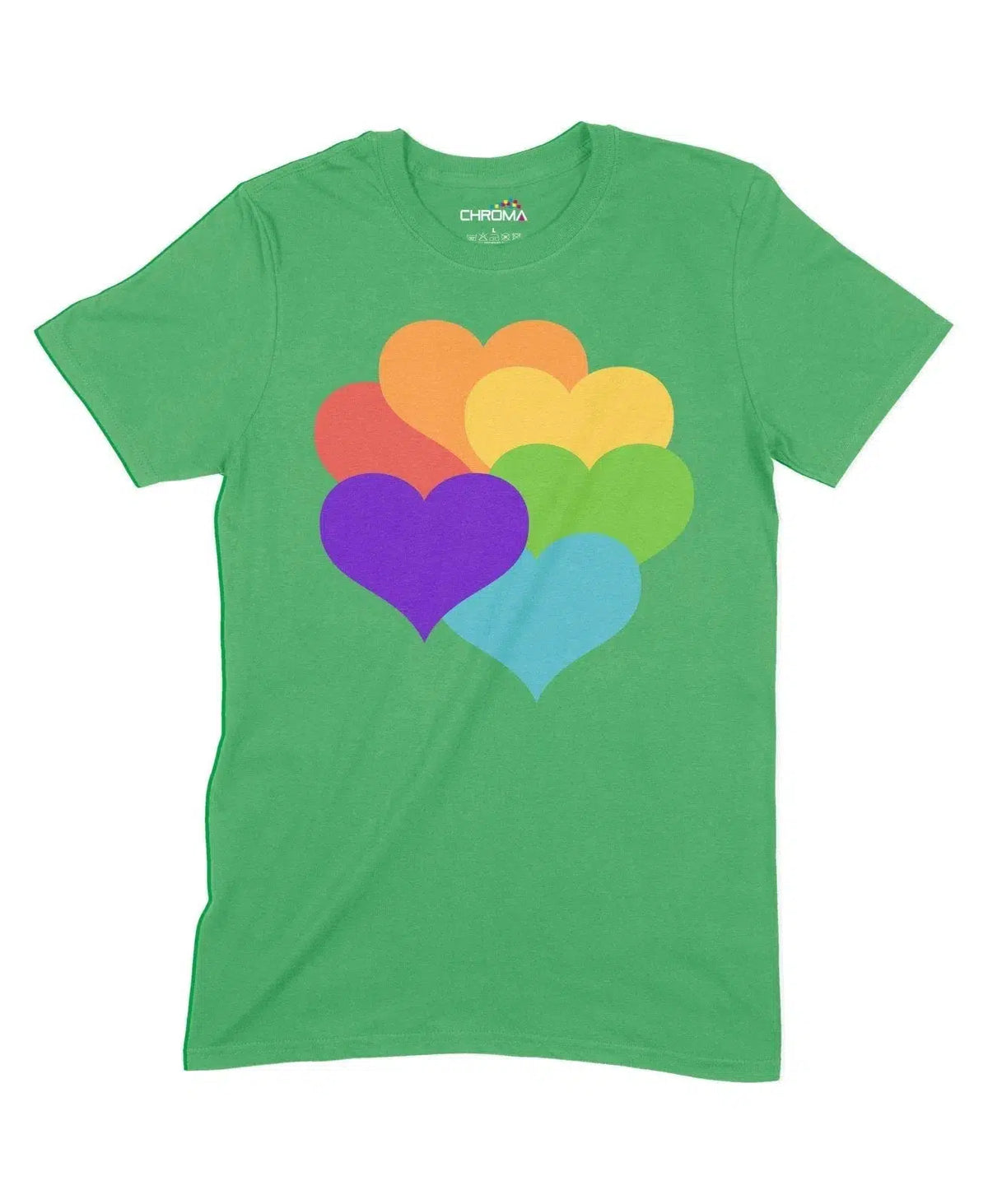 Lgbtq Hearts Unisex Adult T-Shirt Chroma Clothing