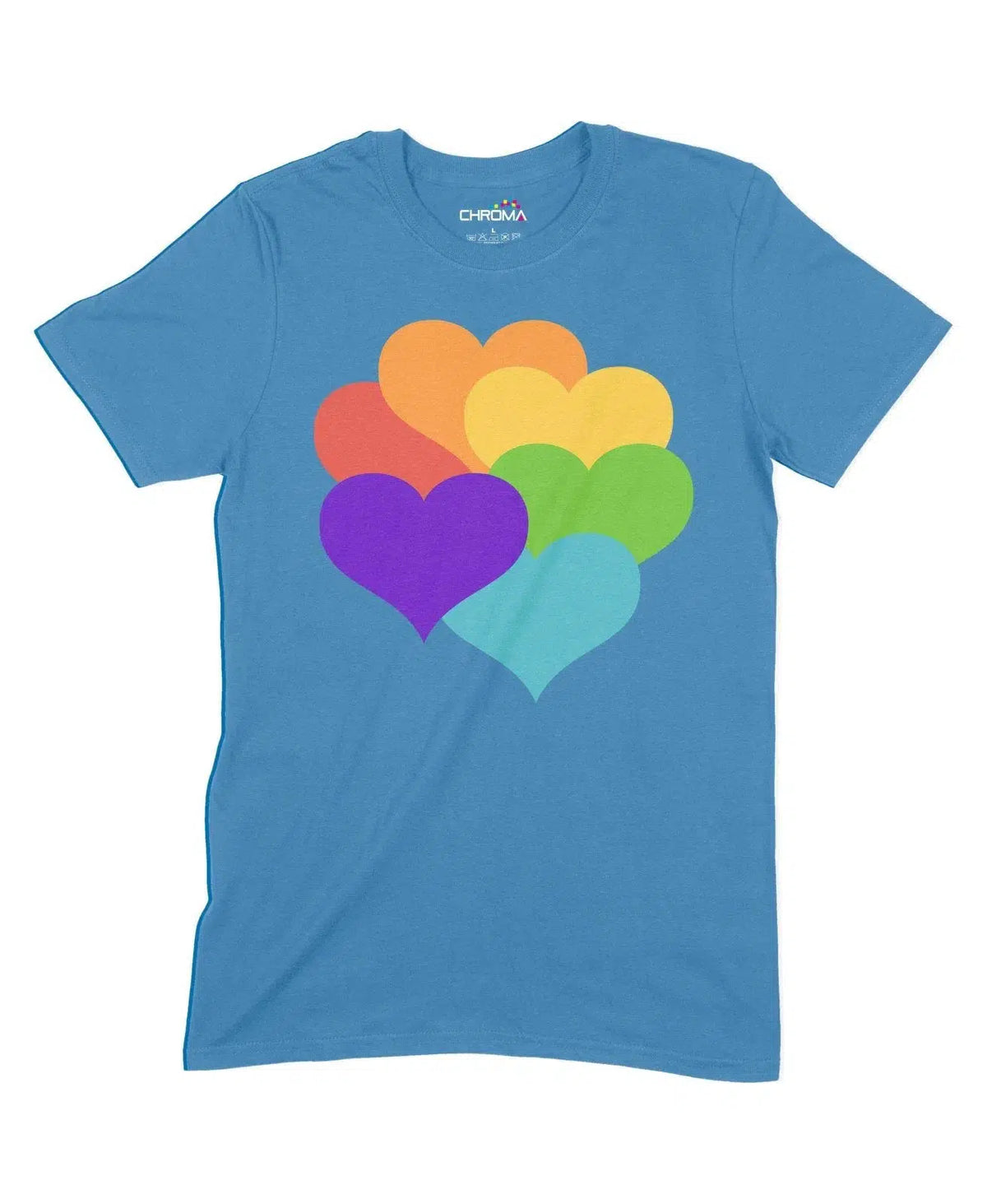 Lgbtq Hearts Unisex Adult T-Shirt Chroma Clothing