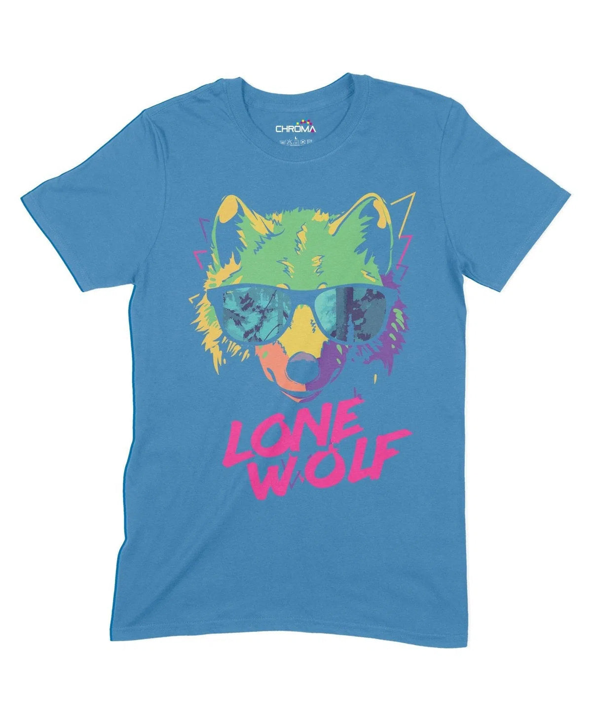 Lone Wolf Retro Unisex Adult T-Shirt | Premium Quality Streetwear Chroma Clothing