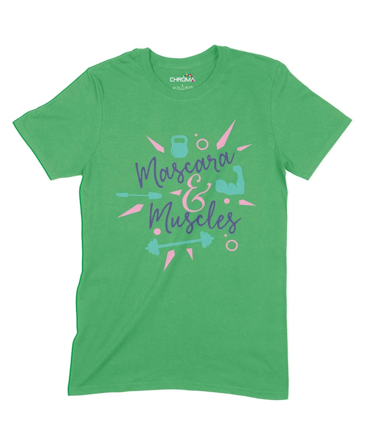 Mascara Muscles Unisex Adult T-Shirt Chroma Clothing