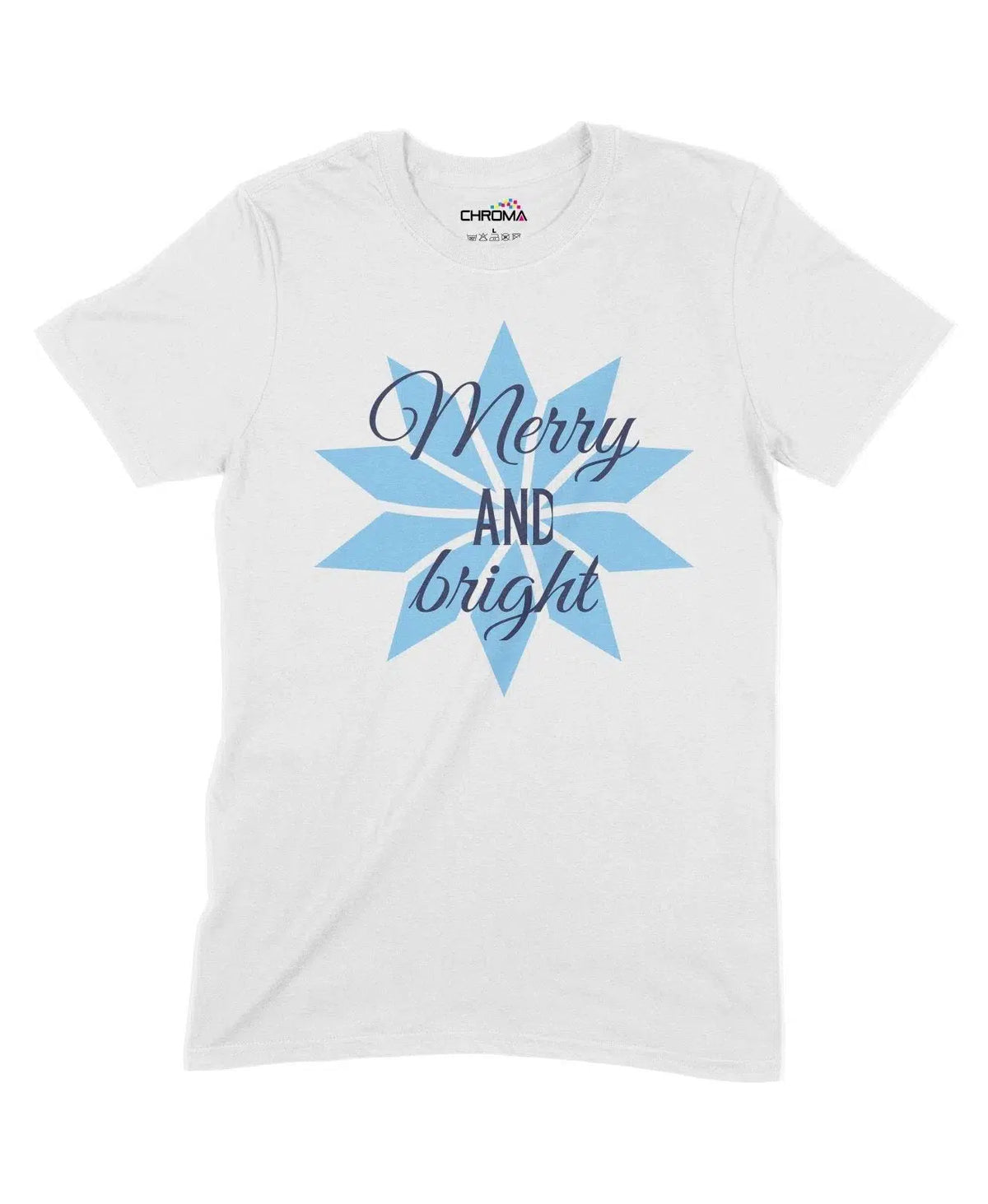 Merry And Bright Unisex Adult T-Shirt Chroma Clothing