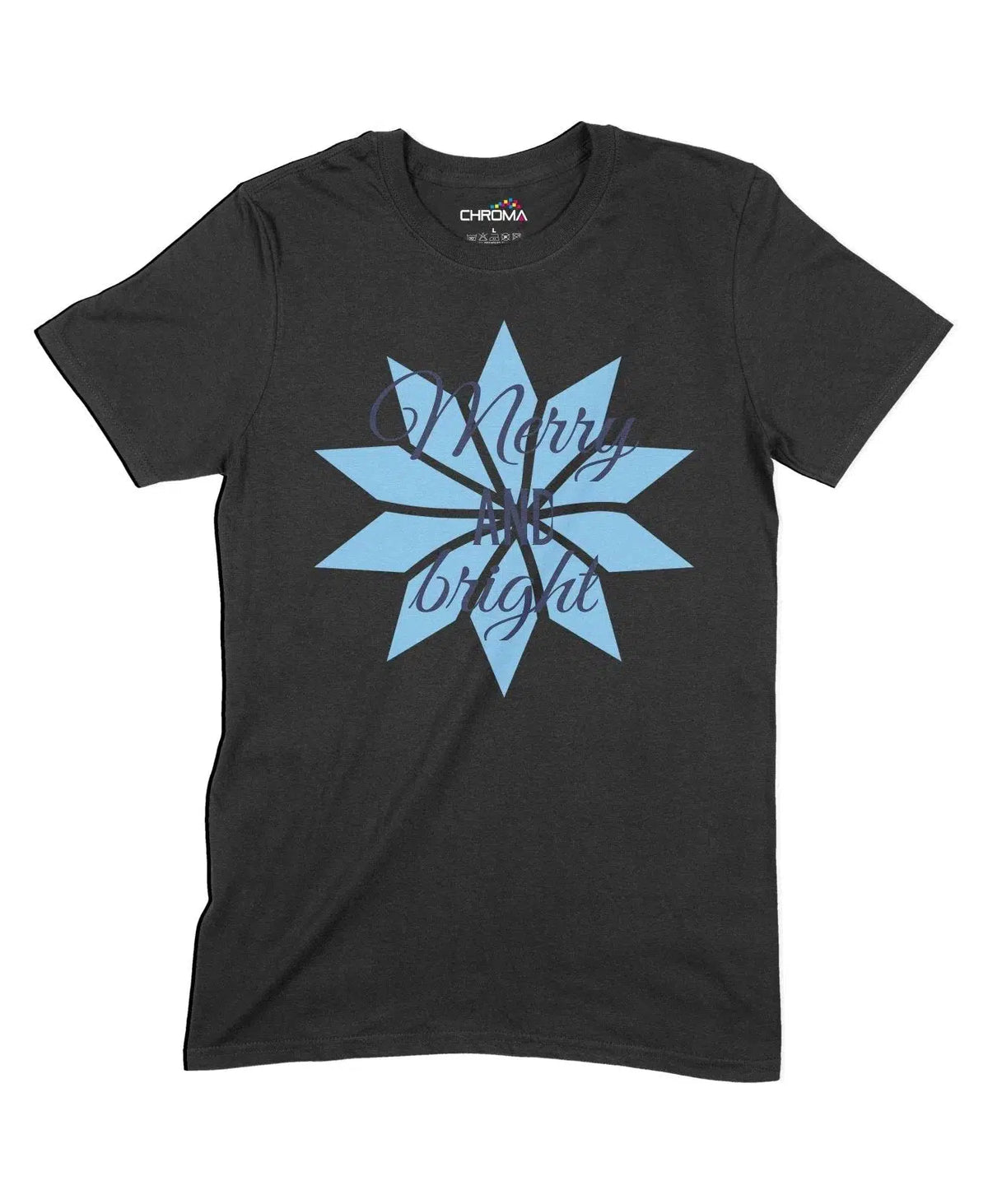 Merry And Bright Unisex Adult T-Shirt Chroma Clothing