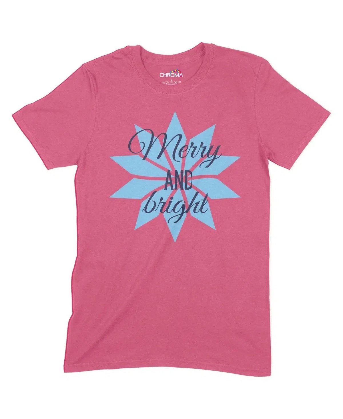 Merry And Bright Unisex Adult T-Shirt Chroma Clothing