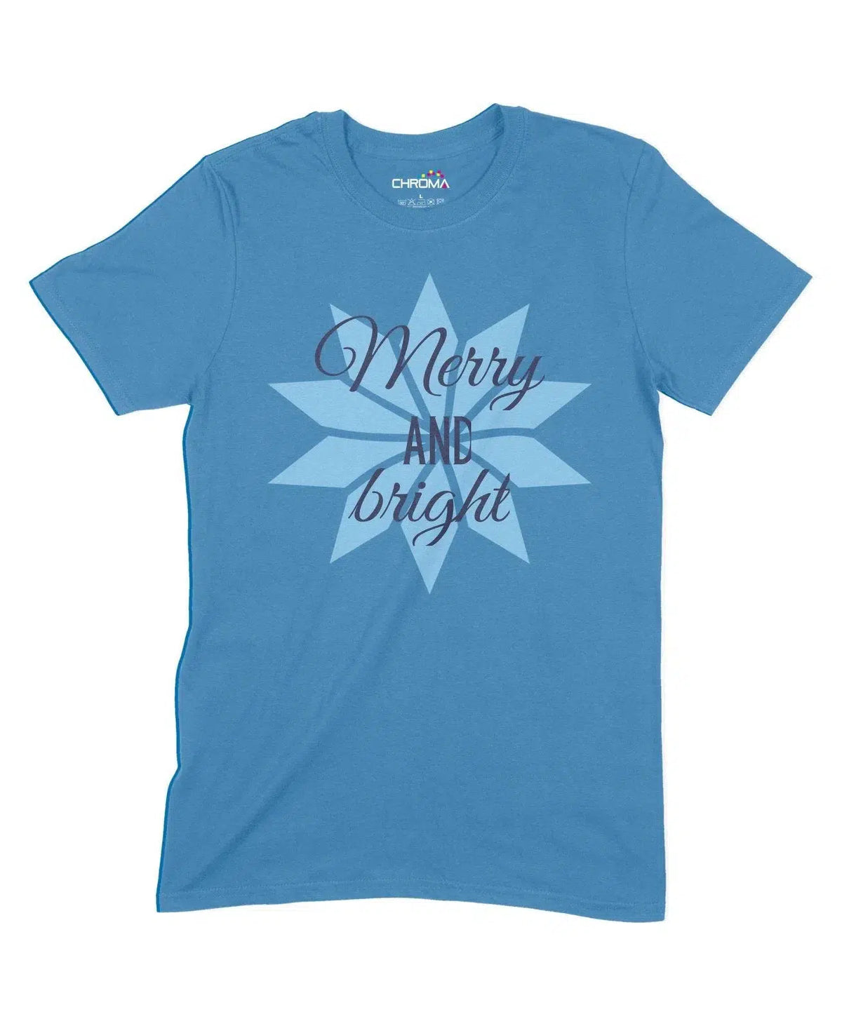 Merry And Bright Unisex Adult T-Shirt Chroma Clothing