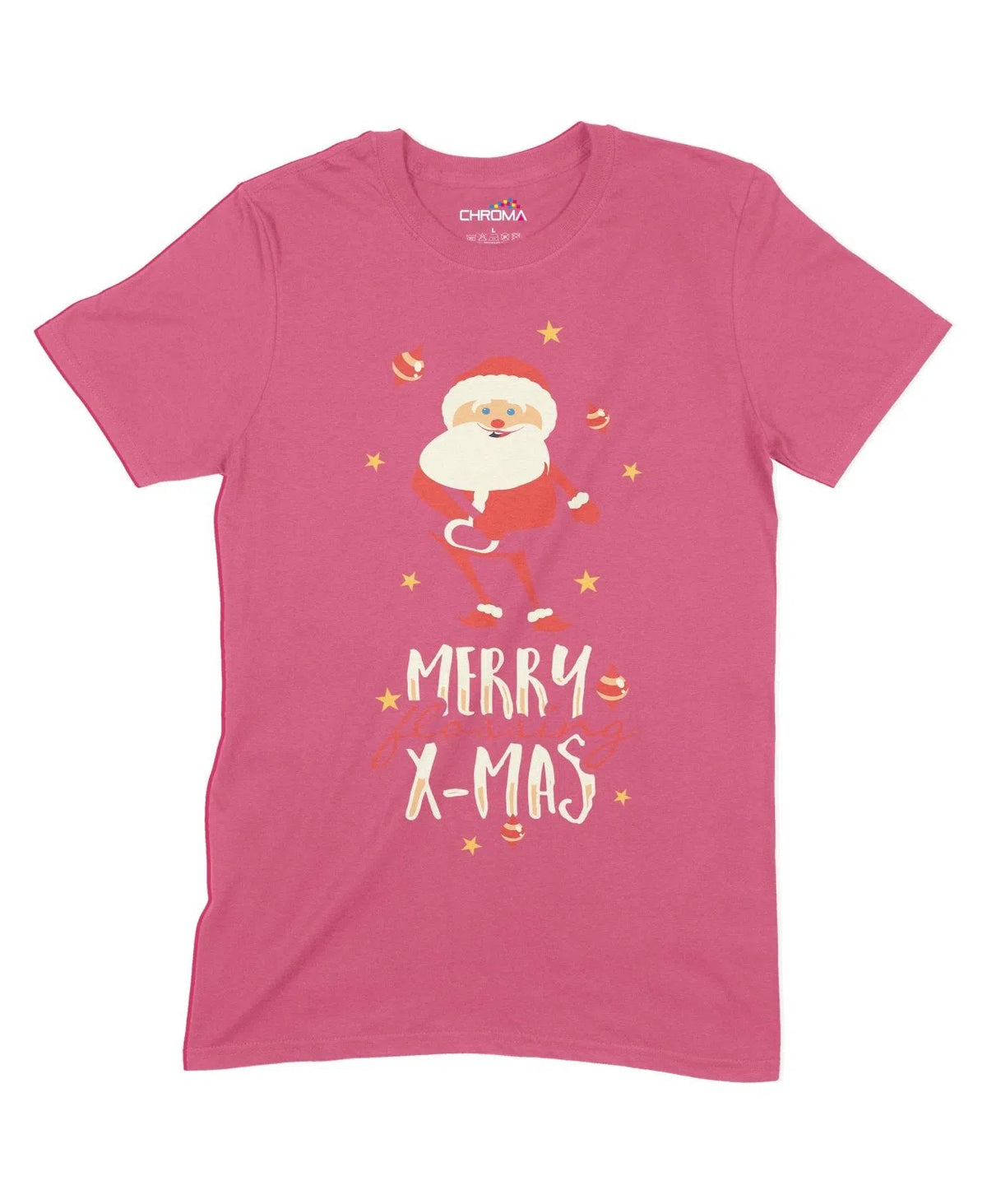 Merry Flossing Christmas Unisex Adult T-Shirt Chroma Clothing