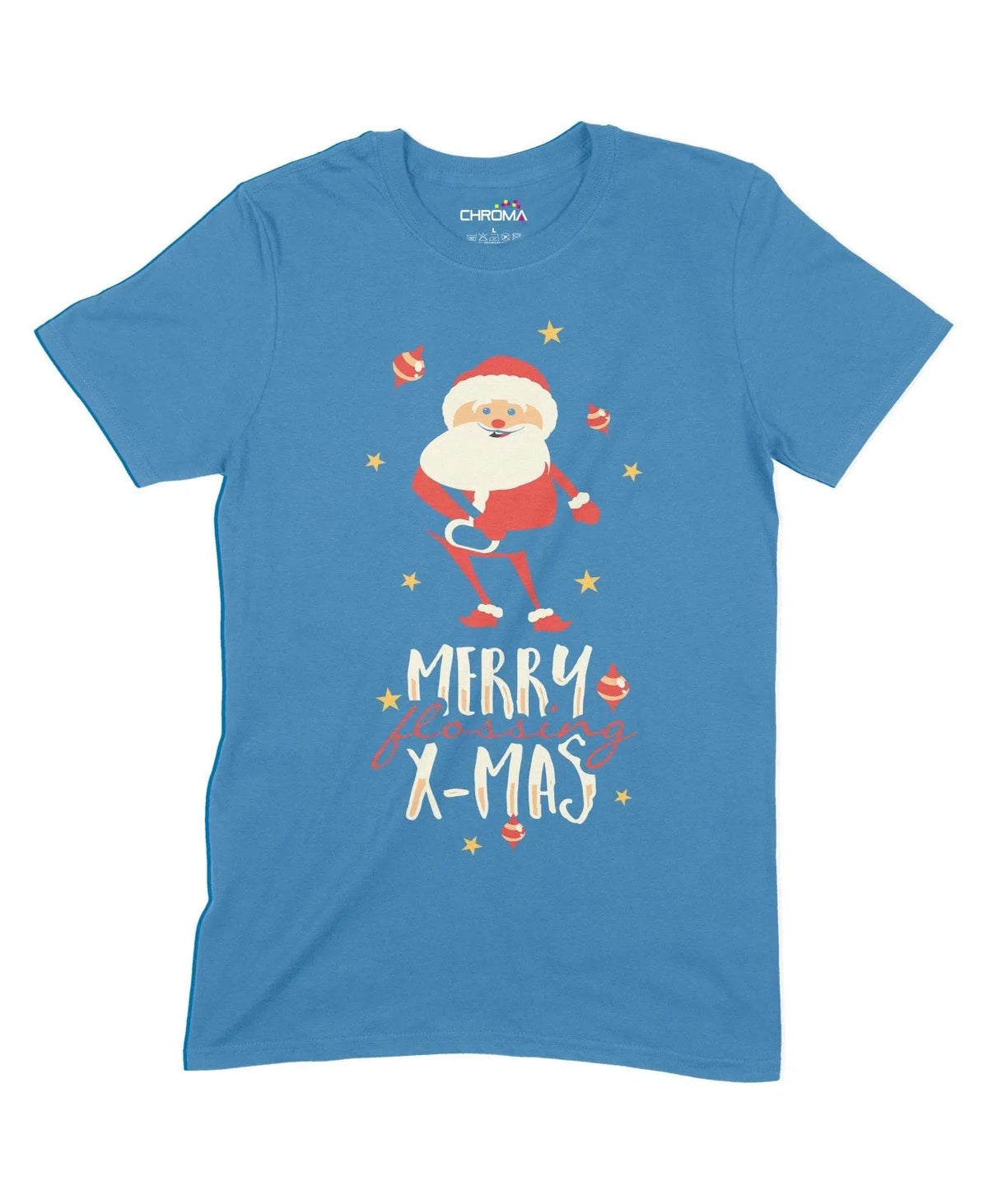 Merry Flossing Christmas Unisex Adult T-Shirt Chroma Clothing