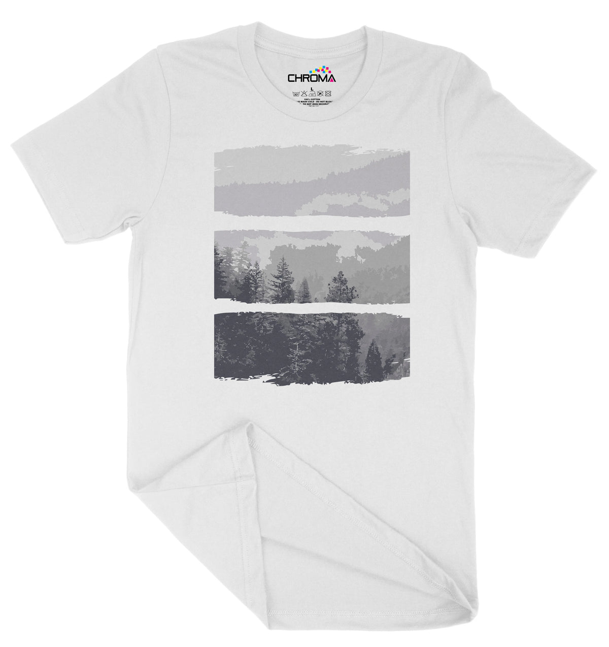 Monochrome Forest Unisex Adult T-Shirt | Premium Quality Streetwear Chroma Clothing