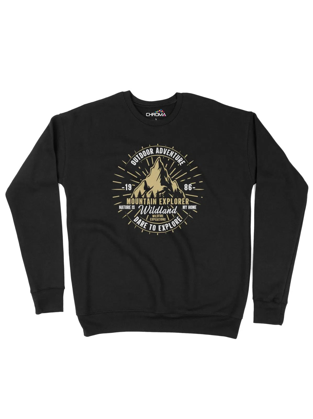 Mountain Explorer Adventure Unisex Adult Sweatshirt - Chroma
