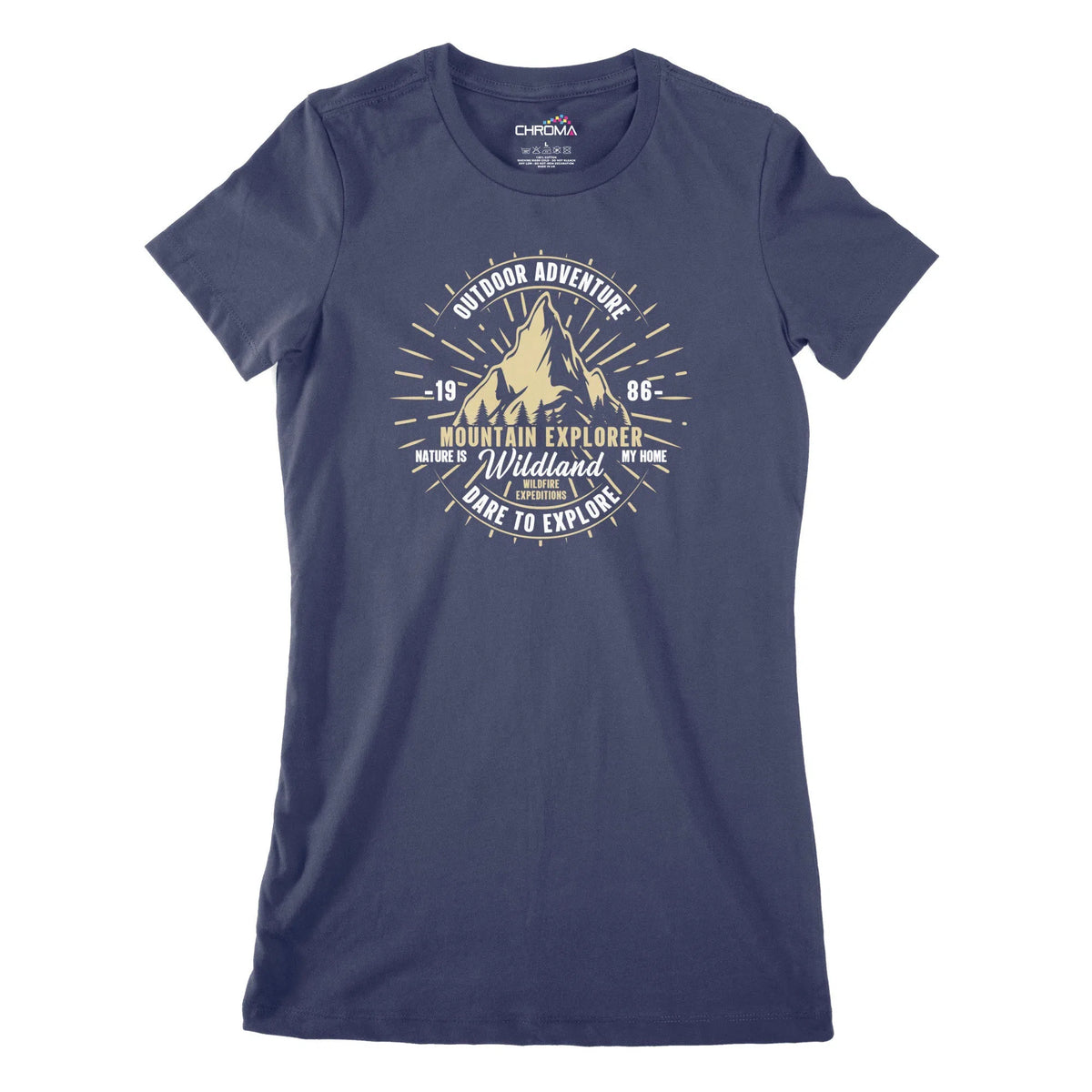 Mountain Explorer Women's Classic Fitted T-Shirt Chroma Clothing